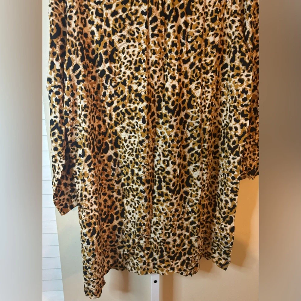 Leopard Print Swimsuit Coverup-Size Medium - Picture 7 of 8